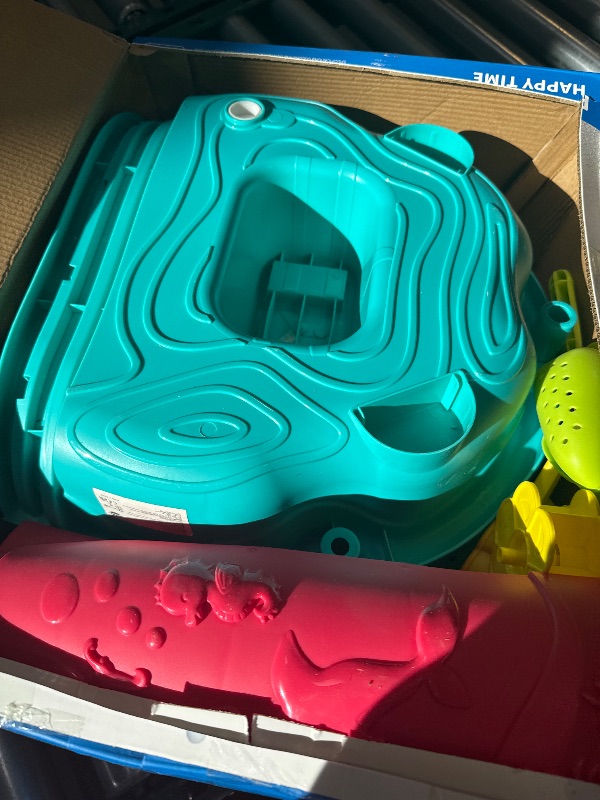 Photo 1 of VATOS Sand Water Table Toys for Toddlers Kids - with Water Pumb & Umbrella 3-Tier Kids Splash Table, Water Play Toys for Outside Outdoor Backyard, Toddler Sand Sensory Table for Boys Girls