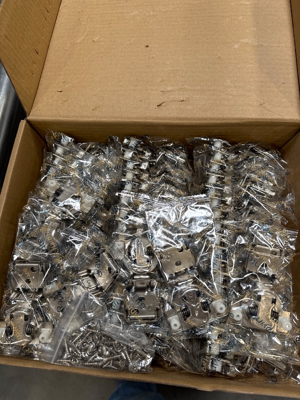 Photo 1 of Ravinte 60 Pack 30 Pairs 1-1/4 inch Overlay Soft Close Hinges for Kitchen Cabinet Hinges Satin Nickel Hidden Hinges Stainless Steel Concealed Hinge self Closing