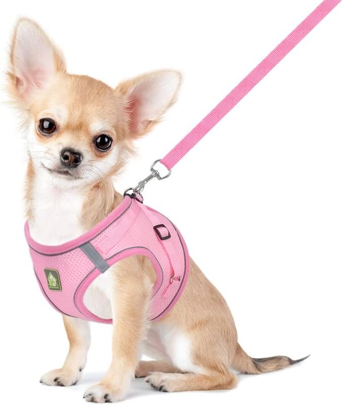 Photo 1 of FEimaX Dog Harness and Leash Set for Walking, Soft Mesh Adjustable Easy Control Lightweight Cat Vest Harnesses with Reflective Strips, Escape Proof Small Dogs Cats Vests