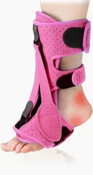 Photo 1 of ANSUSIC Plantar Fasciitis Night Splint-Upgrade 3 Adjustable Planter Facetious Relief Brace,Plantar Fasciitis Relief Women (Pink-1PC)