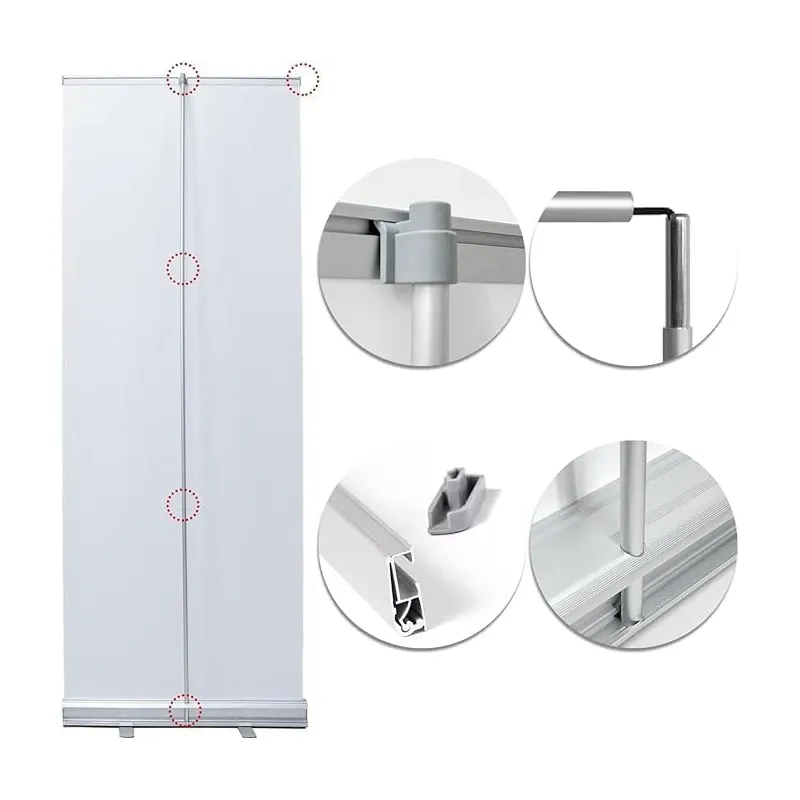 Photo 1 of ZORUMOI Retractable Banner Stand 31"x80" Aluminum Roll Up Banner Stand Advertising Display