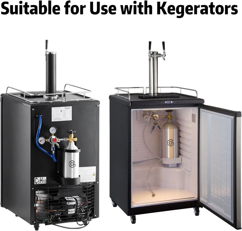 Photo 1 of 5lb Aluminum New CO2 Tank, DOT Approved Gas Cylinder with CGA 320 Valve for Kegerators and Draft Beer Dispensing