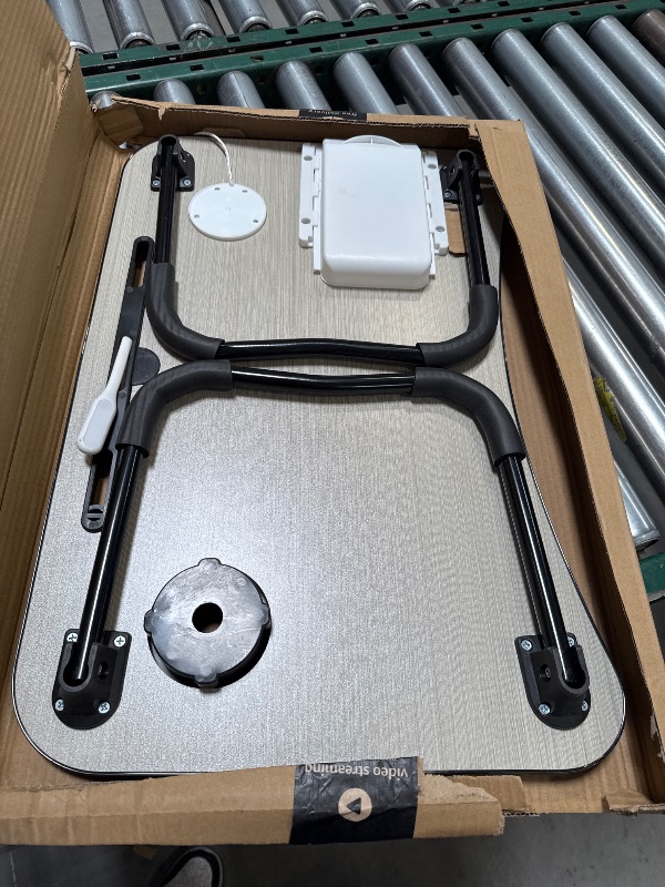 Photo 1 of Elekin Folding Lap Desk for Laptop?Portable Laptop Desk Bed Table Standing Work Table Bed Tray with 4 USB Port/Cup Holder/Drawer for Bed Couch/Sofa (Mini Lamp,Fan)
