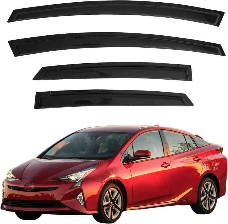 Photo 1 of Rain Guards Compatible with 2010-2015 Toyota Prius (Excludes Prius V & Prius C), Acrylic Slim Style Window Visor Rain Guard, Side Window De?ector for Toyota Prius Accessories 2011 2012 2013 2014
