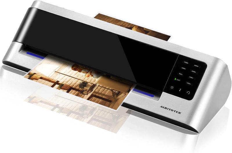Photo 1 of 13 Inch Wide Laminator Machine for 3 to 10 Mil Pouches, 800W 4-Roller Commercial and Home Laminating Machine with 30 Pcs 3Mil and 20 Pcs 10Mil Laminating Sheets, Thermal and Cold A3 Laminator
