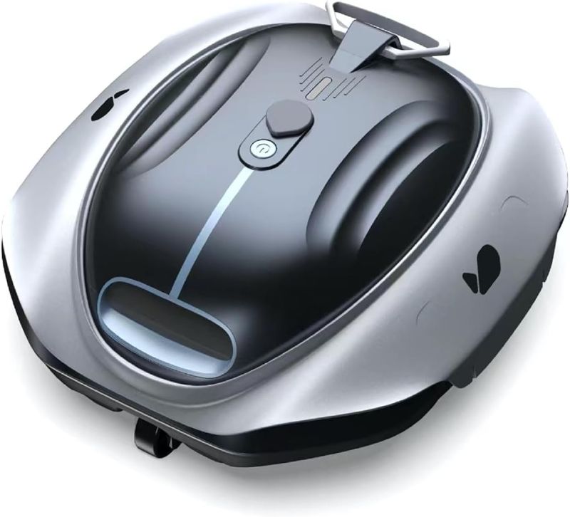 Photo 1 of Bubot 300P Robotic Pool Cleaner, Cordless Pool Vacuum with Industry Leading Suction Power, Bluehole Tech, DirtLock Tech, Smart Sensor, Self-Parking for Above-Ground Flat Pools up to 850 Sq.Ft, Silver
