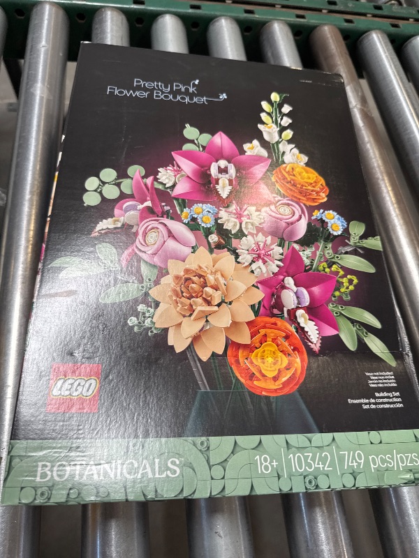 Photo 1 of LEGO Botanicals Pretty Pink Flower Bouquet Building Set for Adults - Artificial Flowers for Wedding Decor or Table Display - Gift for Wedding, Bridesmaid - 10342