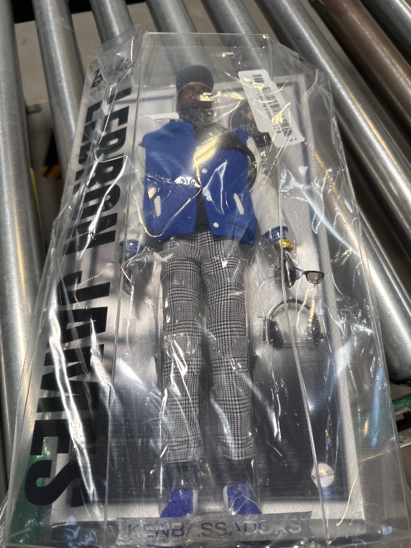 Photo 1 of Barbie Signature Lebron James Kenbassadors Doll Collectible with Varsity Bomber Jacket Outfit & Accessories Including Headphones, Sunglasses, & More