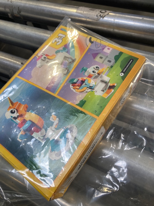 Photo 1 of LEGO Creator 3 in 1 Magical Unicorn Toy, Transforms from Unicorn to Seahorse to Peacock, Rainbow Animal Figures, Unicorn Gift for Grandchildren, Girls and Boys, Buildable Toys, 31140