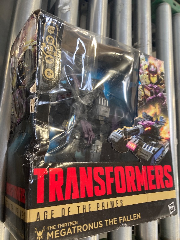 Photo 1 of Missing parts----Transformers Age of The Primes Leader Class The Thirteen Megatronus The Fallen, 7.5-inch Converting Action Figure, Boys and Girls Ages 8+