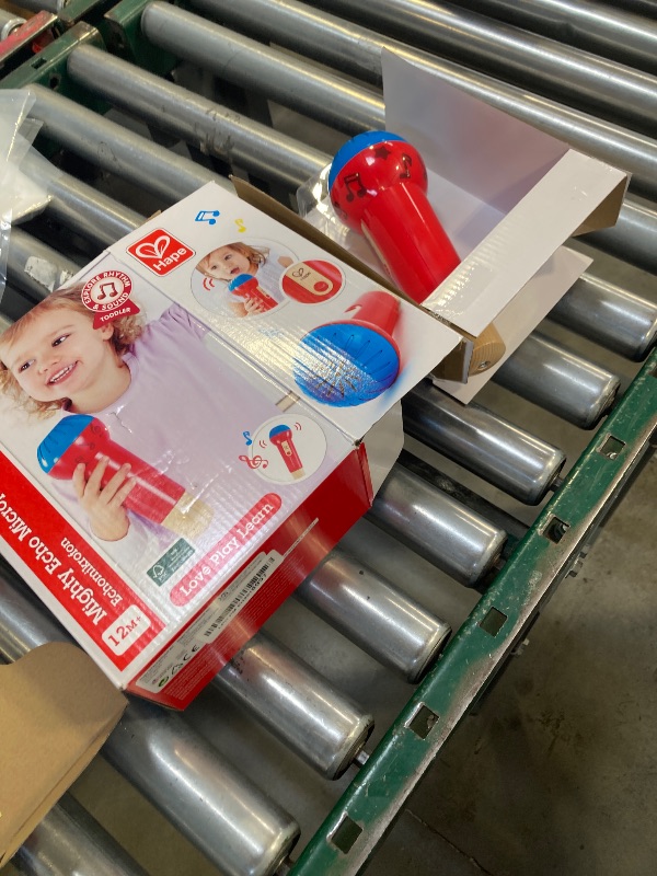 Photo 1 of Hape Mighty Echo Microphone | Battery-Free Voice Amplifying Microphone Toy for Kids 1 Year & Up, Red, Model Number: E0337