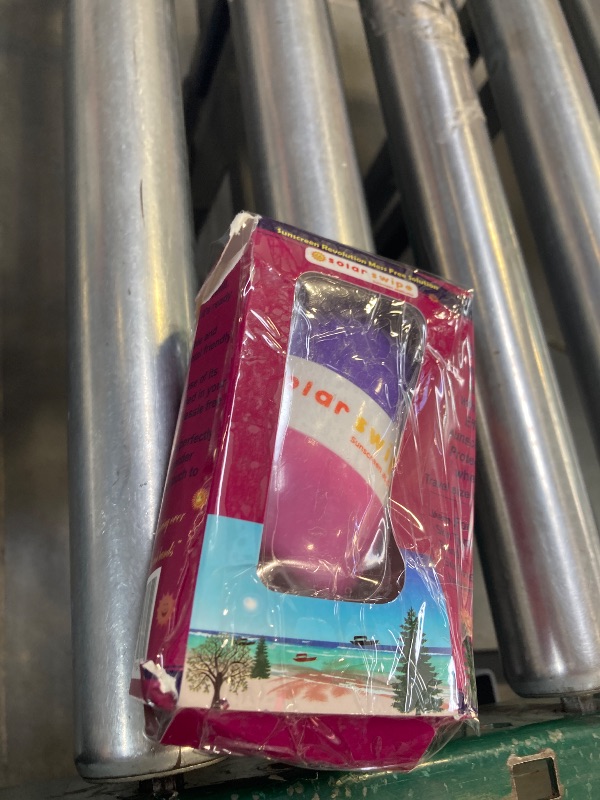Photo 1 of Solar Swipe Sunscreen Applicator for Kids and Adults, Portable, Washable, Easy on the Go Sunscreen Application for Any Age and Skin (Purple Pink)