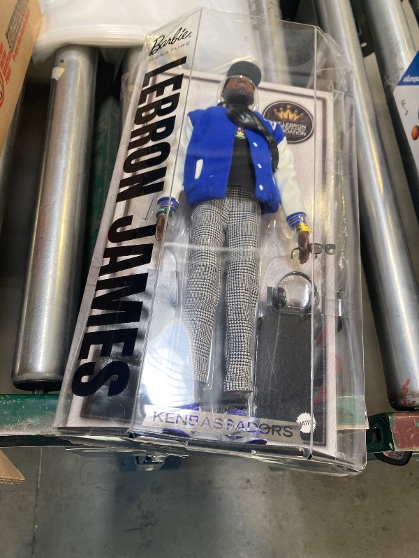 Photo 1 of Barbie Signature Lebron James Kenbassadors Doll Collectible with Varsity Bomber Jacket Outfit & Accessories Including Headphones, Sunglasses, & More