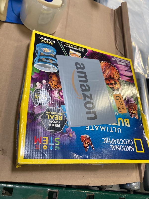 Photo 1 of National Geographic Ultimate Butterfly Growing Kit - Butterfly Activity Kit with Voucher for 5 Live Caterpillars, Butterfly Cage, Butterfly Feeder
