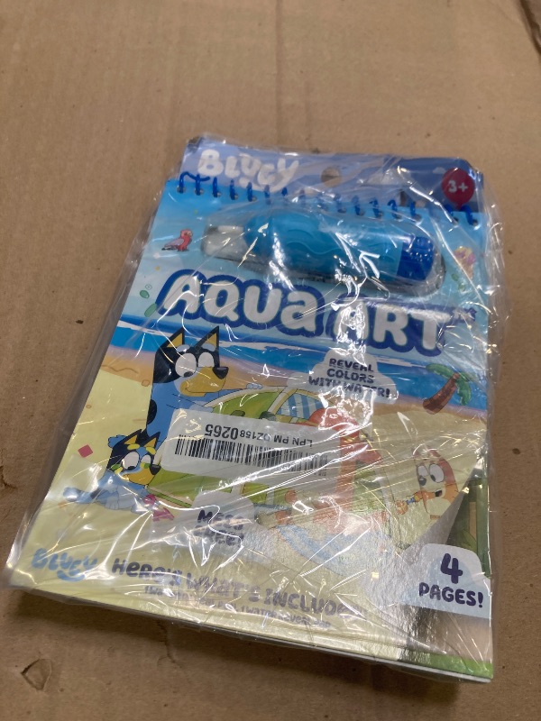 Photo 1 of Horizon Group USA Bluey Aqua Art - Reusable Water Reveal Activity Pages With Water Pen for No-Mess Drawing and Coloring