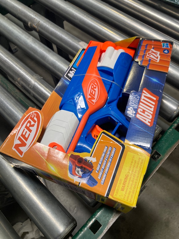 Photo 1 of Nerf N Series Agility Blaster, 12 N1 Darts Compatible Only N Series Blasters, 6 Dart Drum, Kids Outdoor Games