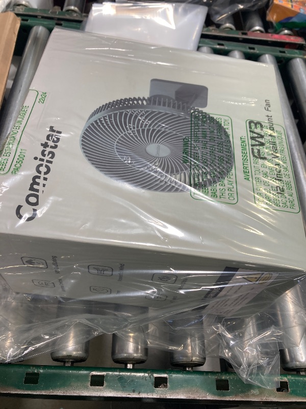 Photo 1 of 12 Inch Wall Mount Oscillating Fan with Remote and Timer, Small RV Fan with Powerful 4 Speeds, 90° Oscillation,125° Adjustable Tilt, 8.2 ft Wire, Quiet Corner Fans for Bedroom, Indoor Bathroom