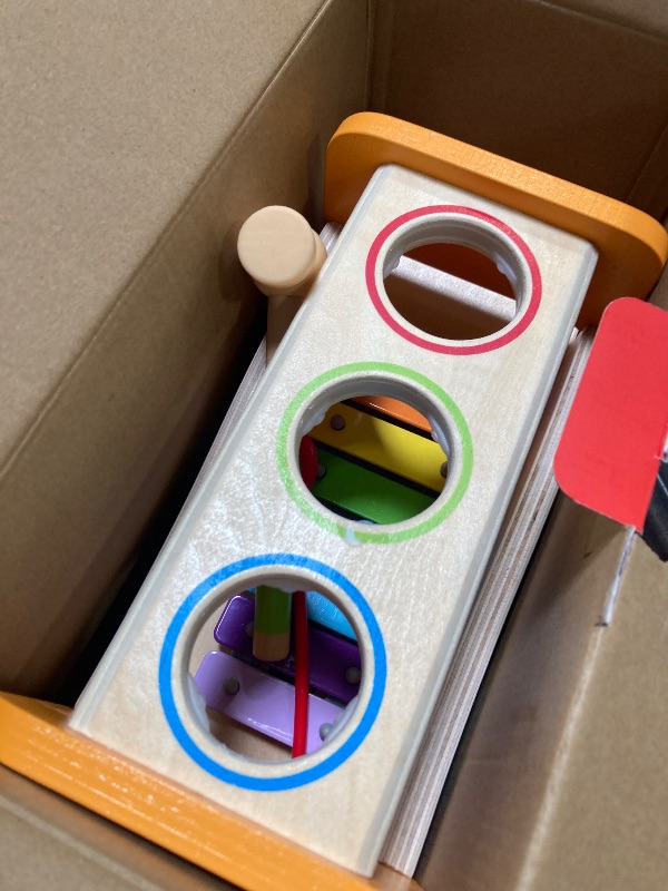 Photo 1 of Hape Pound & Tap Bench with Slide Out Xylophone - Award Winning Durable Wooden Musical Pounding Toy for Toddlers