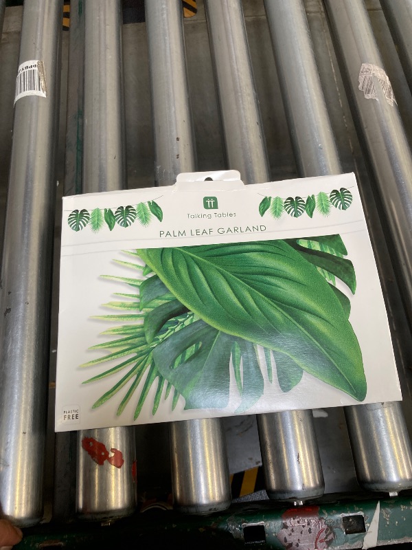 Photo 1 of Tropical Palm Leaf Garland Party Decorations, Length 2.6M, 8.5 FT, Green