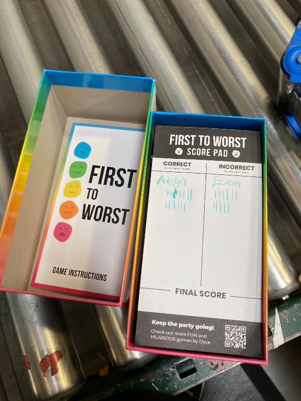Photo 1 of FIRST TO WORST Party Game - The Card Game About How Your Friends and Family Rank Things - for Kids, Tweens, Teens, College Students, Adults, Families, Groups and Fun Parties with Polarizing Priorities