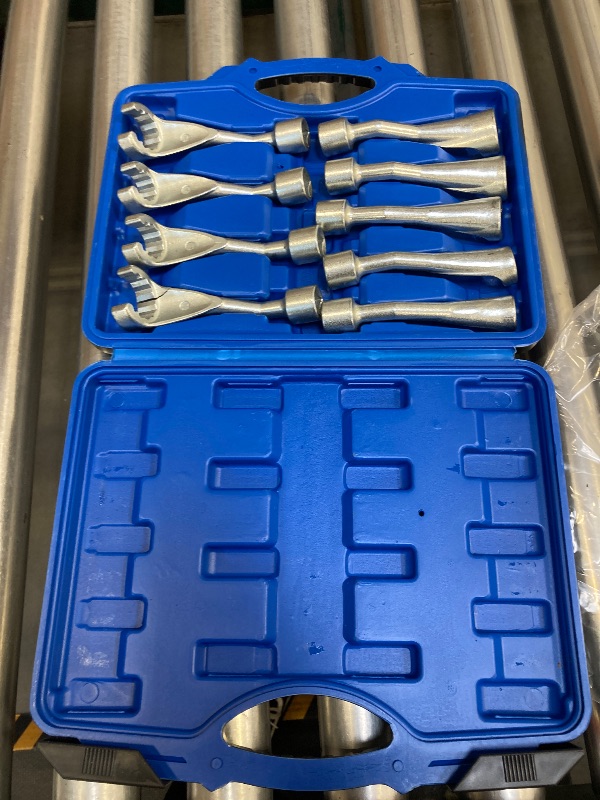 Photo 1 of 9pc Common Rail Injection Fuel Line Socket Set, 12 Point Injector Fuel Line Socket 1/2" Dr, 12mm 14mm 16mm 17mm 18mm 19mm 21mm 22mm 24mm, Removal Temperature Sensors Thermo Switches