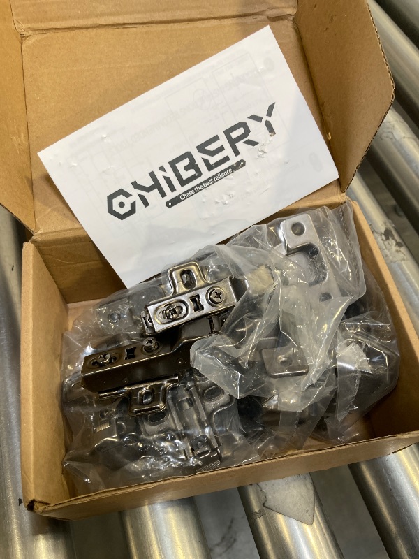 Photo 1 of Chibery 10 PCS Half Overlay Soft Close Hinges, Clip ON Plate, 105 Degree, Silent Hydraulic, Self Closing, Black Frameless European Concealed Hinge for Kitchen Cabinet Door, Wardrobes, and Bookcases