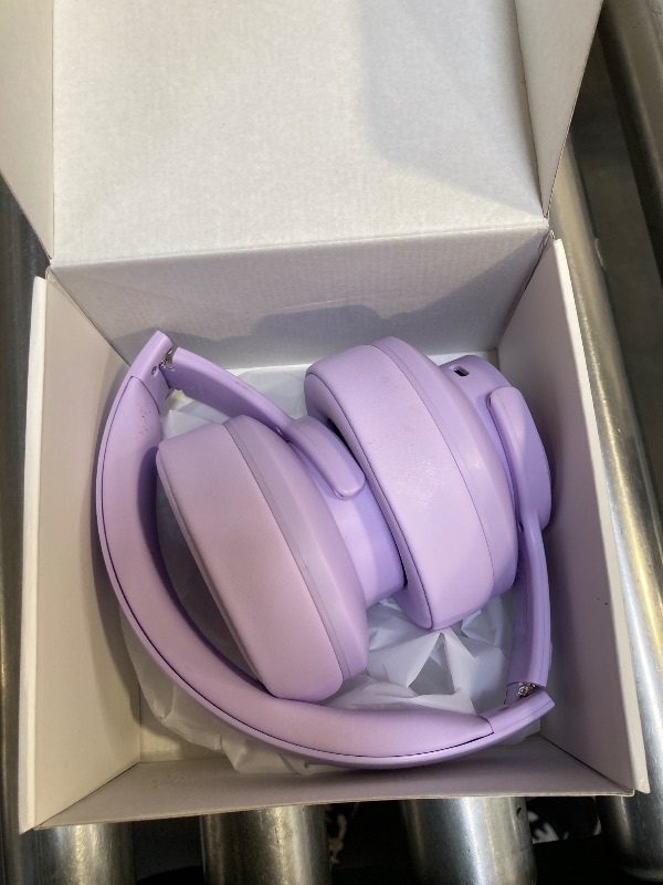Photo 1 of Picun B8 Headphones Wireless Bluetooth, 120H Bluetooth Headphone Over Ear with 3EQ Music Modes, Hands-Free Calls, Deep Bass Headphones for Travel Home Office Cellphone PC (Purple)