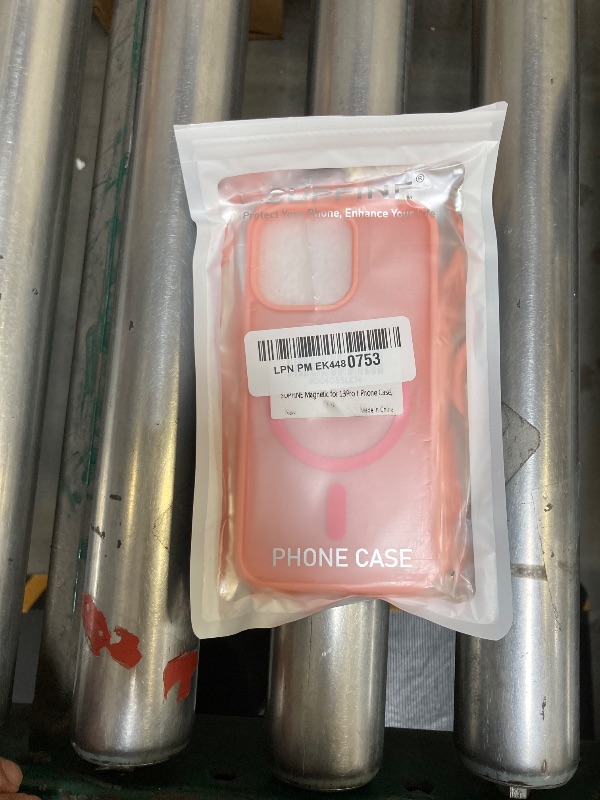 Photo 1 of SUPFINE Magnetic for iPhone 13 Pro Case (Compatible with MagSafe) (Military Grade Drop Protection) Slim Translucent Matte Shockproof with Anti-Fingerprint Phone Case,Pink