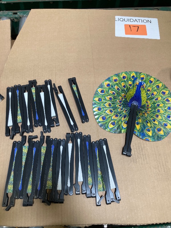 Photo 1 of 20 Pcs 10" Safari Print Peacock Fans Decorations Animal Folding Paper Hand Fans Bulk for Gifts,Weddings Festival,Birthday,Summer,Party Favors,School Cultural Shows
