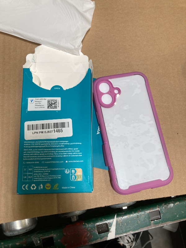 Photo 1 of Diaclara Designed for iPhone 16 Plus Case 6.7 Inch,Upgraded [Full Camera Protection] Full Body Rugged Clear Bumper Case with Built-in Screen Protector for 16 Plus,Rose Pink