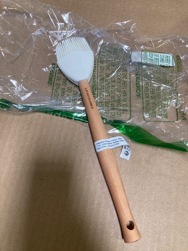 Photo 1 of Le Creuset Silicone Craft Series Basting Brush, 10 1/2" x 2 1/8", White