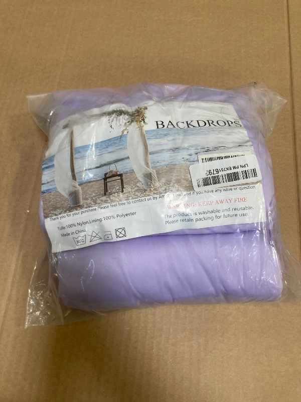 Photo 1 of 10x10ft Wrinkle Free Lavender Backdrop Curtain for Parties Soft Fabric Drapes Wedding Curtain Backdrop for Birthday Party Decorations Background for Photography 5x10ft,2 Panels