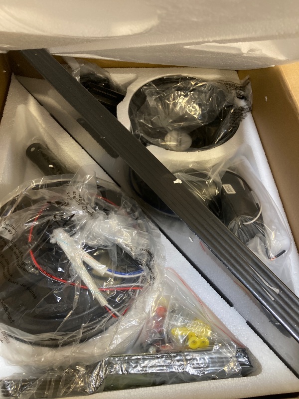 Photo 1 of ZMISHIBO 52" Ceiling Fans with Lights, Black Modern Ceiling Fan with Remote, Farmhouse Indoor Ceiling Fan with Dual Finish Blades, Quiet & Strong Motor, Bright LED Light.