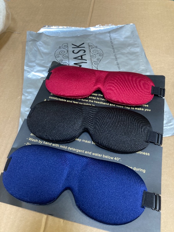Photo 1 of LKY DIGITAL Sleep Mask for Side Sleeper 3 Pack, Blackout 3D Eye Mask for Sleeping, Night Blindfold for Men Women