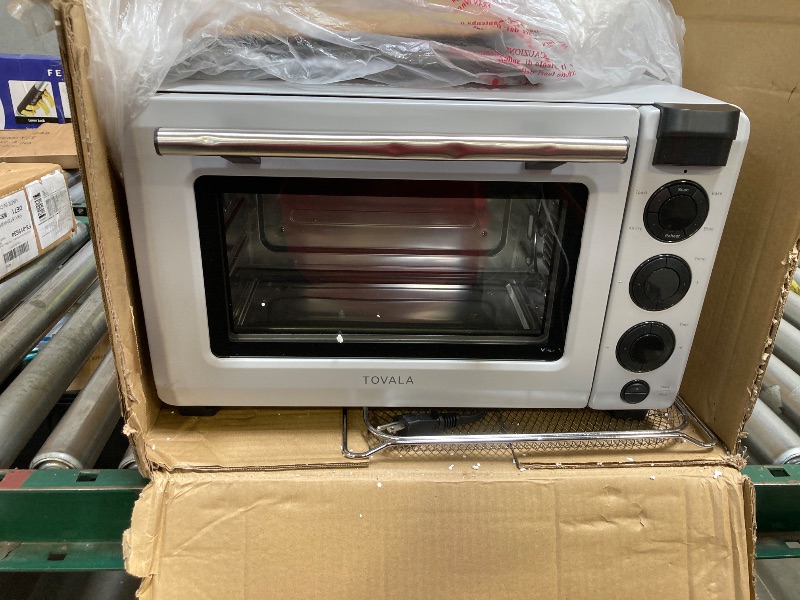 Photo 1 of Tovala Smart Oven Pro, 6-in-1 Countertop Convection Oven - Steam, Toast, Air Fry, Bake, Broil, and Reheat - Smartphone Control Steam & Air Fryer Oven Combo- GRAY
