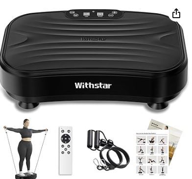 Photo 1 of Vibration Plate Exercise Machine, Power Waver Vibration Plate Platform for Lymphatic Drainage Whole Body Vibration Plate Machine Helps Weight Loss Shaping 330lbs