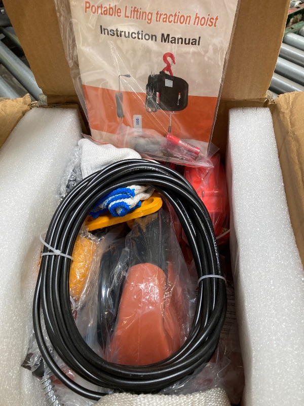 Photo 1 of YATOINTO 3 in 1 Electric Hoist Winch, 1100lbs Portable Electric Power Winch with Wire and Wireless Remote Control, 120V Electric Hoist Crane, Overload Protection 25ft Lifting Height for Towing