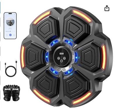 Photo 1 of Music Boxing Machine for Adults,Bluetooth Smart Boxing Traineing Machine,Wall Target Punching Workout for Kids,Reflex Training Suitable for Home,Office,Gym,Fun Fitness Equipment
