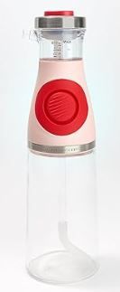 Photo 1 of Oil & Vinegar Glass Bottle Measuring Dispenser Model K90317 (Red)
