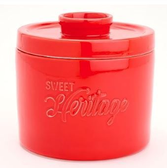 Photo 1 of Carla Hall Sweet Heritage Ceramic Grease Catcher with Strainer (Tomato)