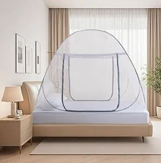 Photo 1 of Pop-Up Mosquito Net Tent for Bed, Portable Folding Design Outdoor Camping Bed Tent with Net Bottom for Baby Adults, Easy to Install and Wash for Single/Twin Size Bed 79 x 71 x 59 inch