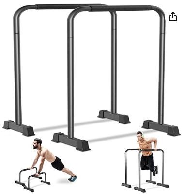Photo 1 of Dip Bar, 2-in-1 Adjustable Dip Stand Station for Home Workout, Heavy Duty Parallel Bars Workout Equipment for Strength Training