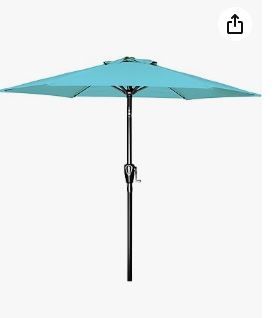 Photo 1 of Simple Deluxe 9' Patio Umbrella Outdoor Table Market Yard Umbrella with Push Button Tilt/Crank
