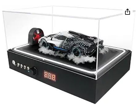 Photo 1 of KOOSAHINA Dyno Racing Functional Display Case with Light and Smoke for 1:24, 1:32 Diecast Model Cars and Motorcycles, Adjustable Dynamic Roller, Turbo Fan for Race Car Gift for Adults/ Kids 6+