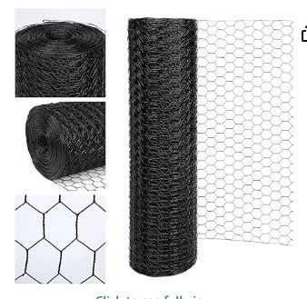 Photo 1 of BLACK CHICKEN WIRE, FENCING, GARDEN FENCE, SIZE UNKNOWN