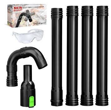 Photo 1 of Sealegend Gutter Cleaning Attachment Kit Compatible with EGO 530CFM, 580CFM, 575CFM, 650CFM, 615CFM, LBX6000 Leaf Blowers 360° Adjustable Nozzles Extends Up to 8.3FT for Safe, Efficient Cleaning
