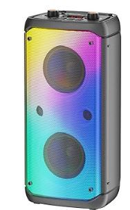 Photo 1 of Bluetooth Speaker, 80W Peak Outdoor Speakers Bluetooth Wireless, TWS Portable Party Speakers with Subwoofer, Deep Bass, LED Colorful Lights, Loud Stereo Sound Boombox for Home, Camping, Travel
