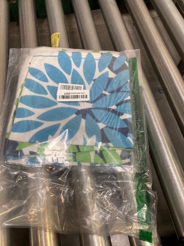 Photo 1 of DFXSZ Outdoor Throw Pillow Covers 18x18 Inch Set of 2 Waterproof Spring Summer Geometric Elegant Blue Green Outdoor Pillow Covers for Patio Funiture Garden Couch 158Y18