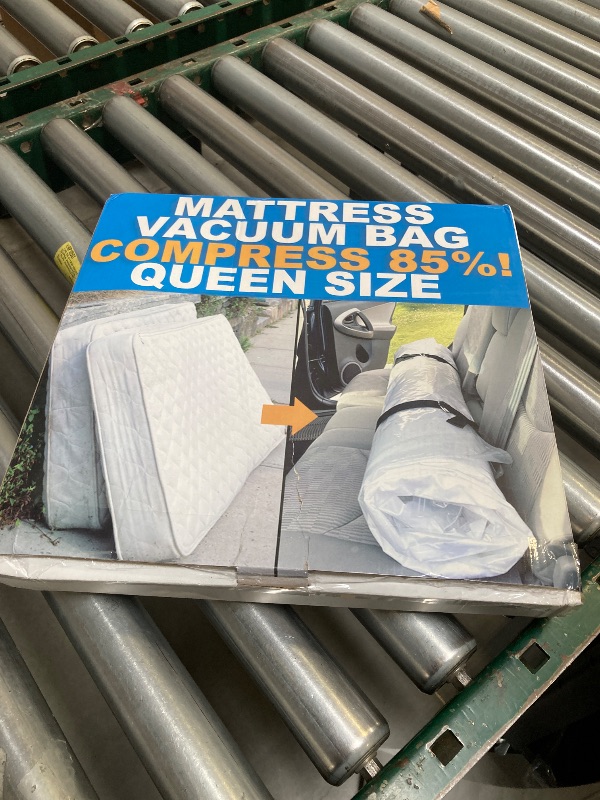 Photo 1 of Mattress Vacuum Bag for Moving, Vacuum Seal Mattress Bag for Memory Foam or Inner Spring Mattresses, Compression and Storage for Returns, Leakproof Valve and Double Zip Seal (Queen/Full/Full-XL)