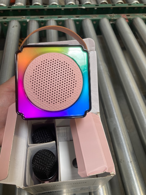 Photo 1 of Mini Karaoke Machine with 2 Wireless Microphones for Kids and Adults,Portable Karaoke Machine with Voice Changer,Birthday Gifts for Girls and Boys